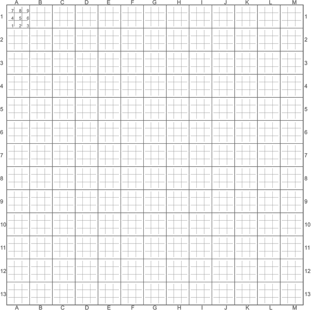 Map Grid World Map 07