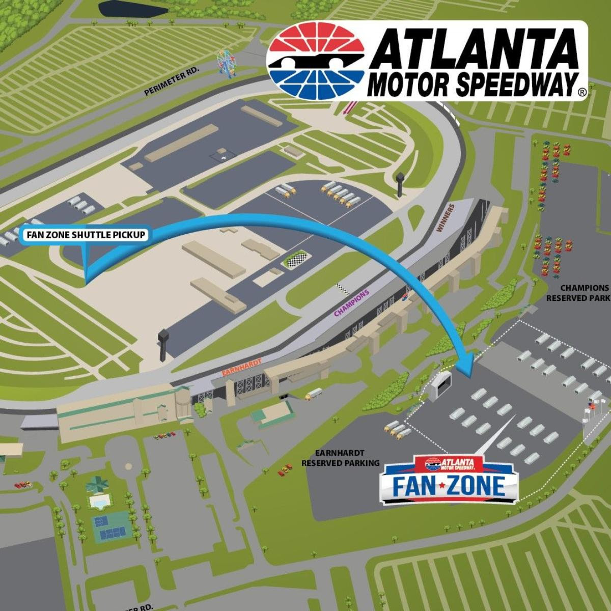 Atlanta Motor Speedway Parking Map Islands With Names