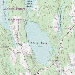 Map Of Black Lake New York | Draw A Topographic Map