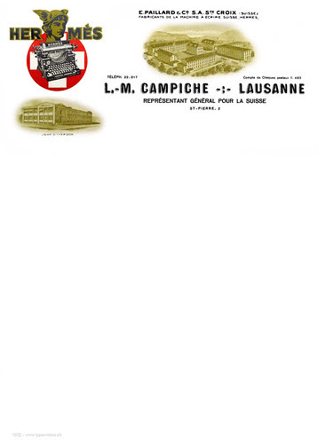 Briefpapier L.M. Campiche 1932