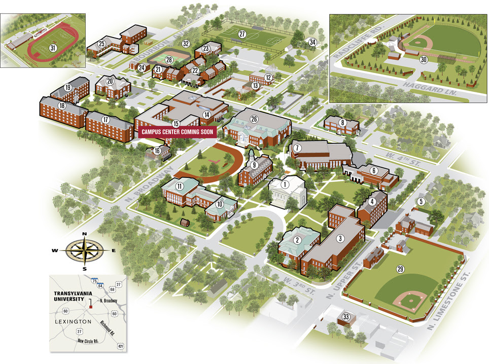Map Of University Of Kentucky Campus Tourist Map Of English