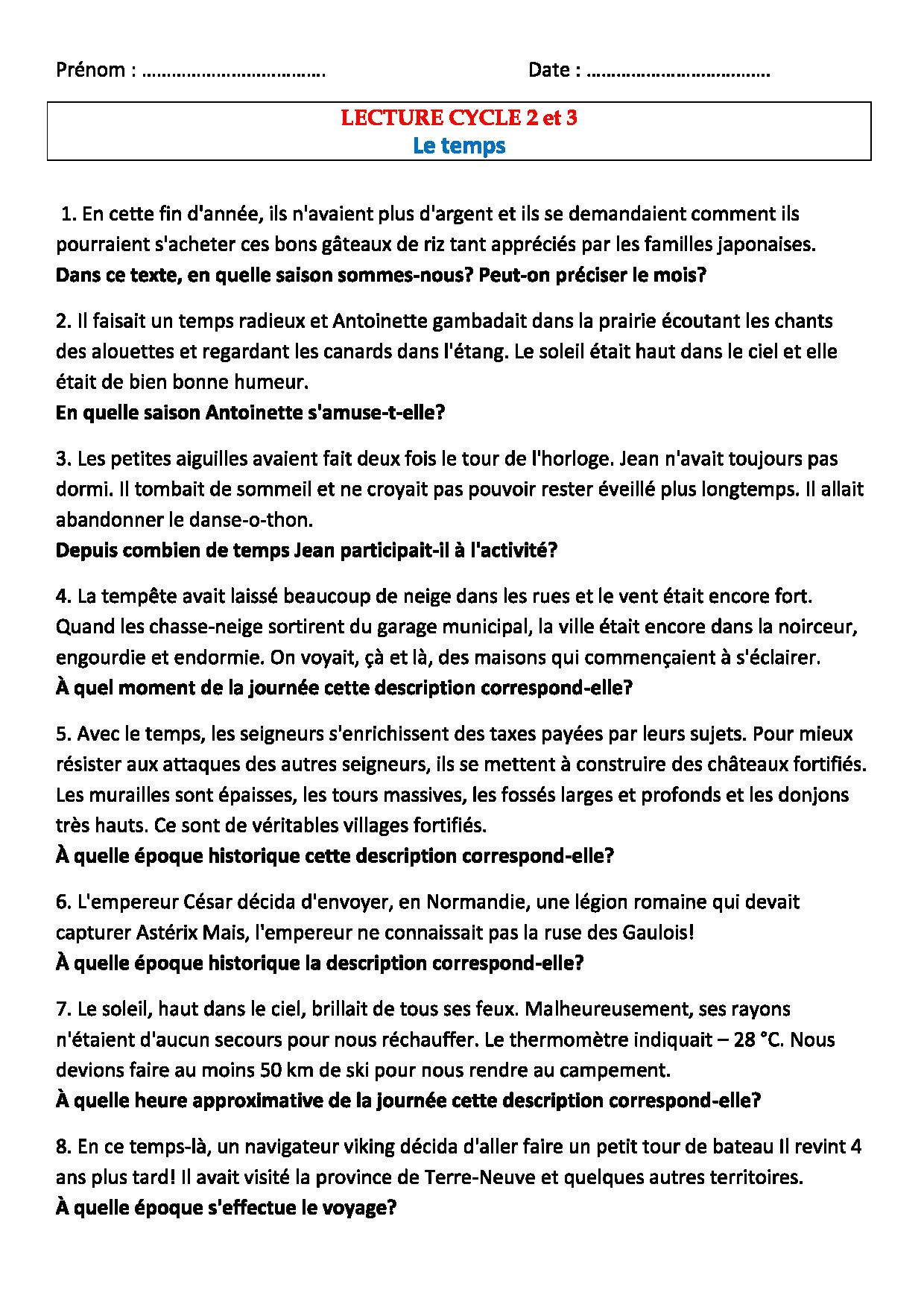 Lecture Compréhension Ce2 Texte Et Questions Pdf Gratuit Compréhension De Texte Ce2 Avec Questions Pdf - Exemple de Texte