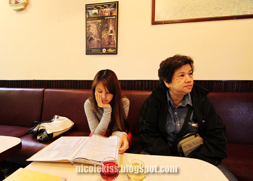 me and mom at restaurant in dalat