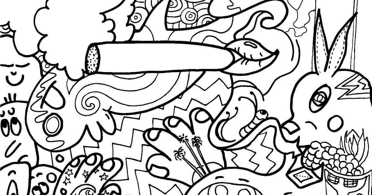 Pothead Printable Stoner Coloring Pages