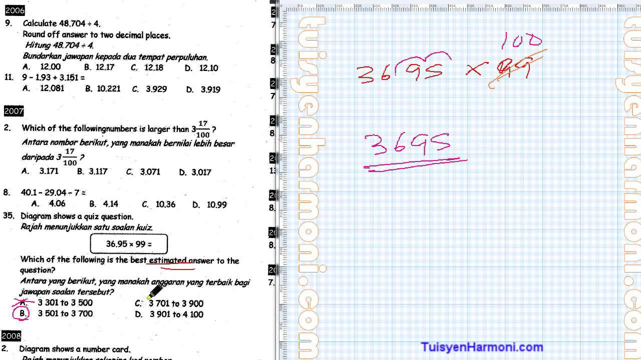 Matematik Tahun 2 Wang  Contoh Soalan Matematik Tahun 3 Wang  Wap