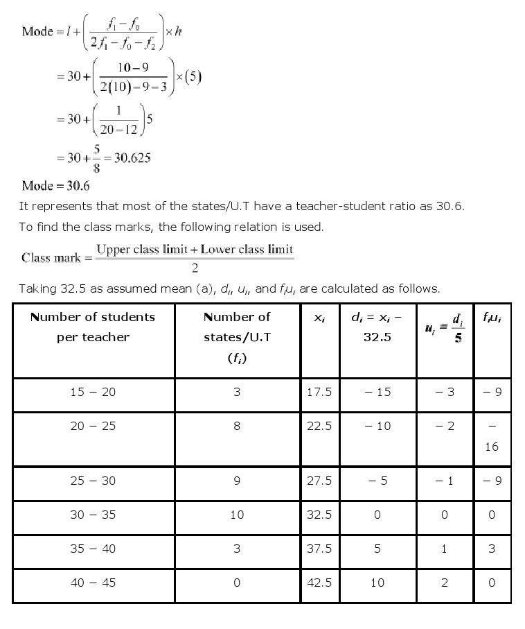 NCERT Solutions for Class 10th Maths Chapter 14 - Statistics