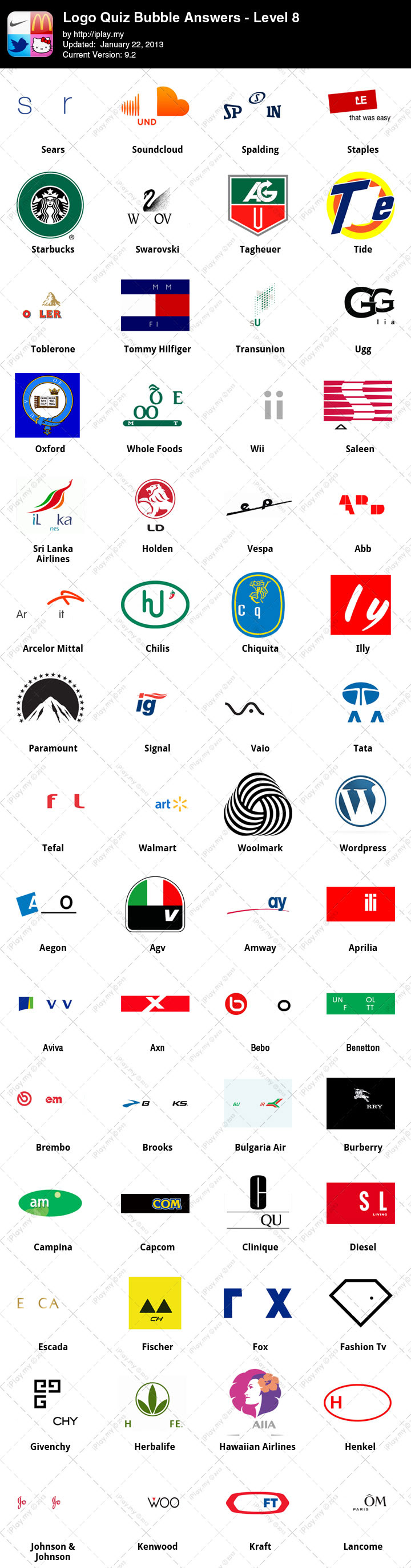 Logo Quiz Answers Level 16 - QUIZ