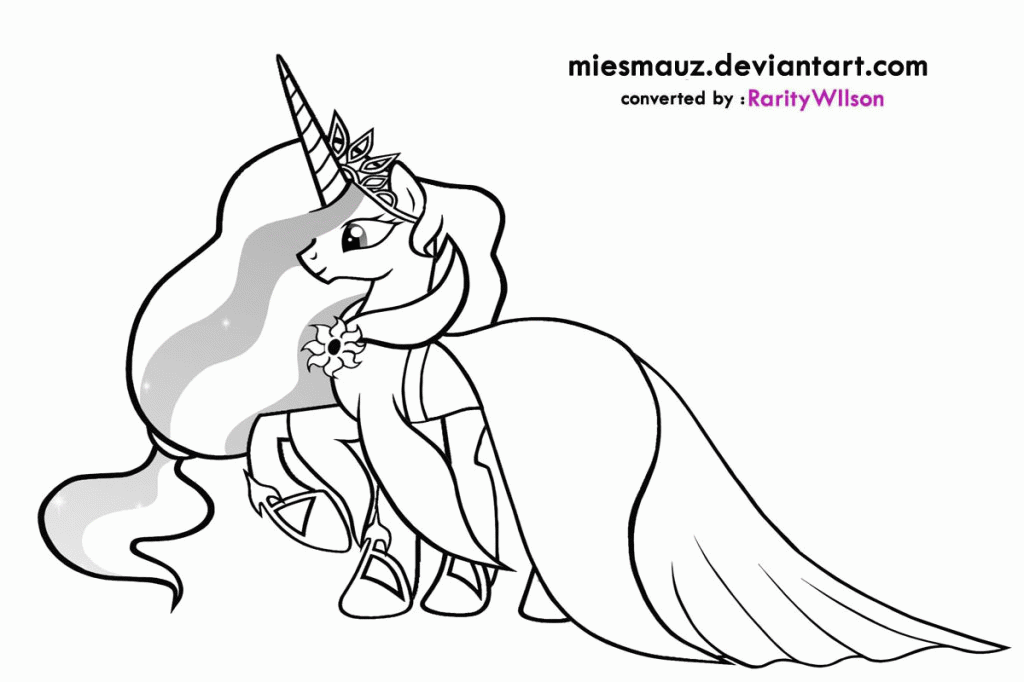 Kleurplaat My Little Pony Princess Luna