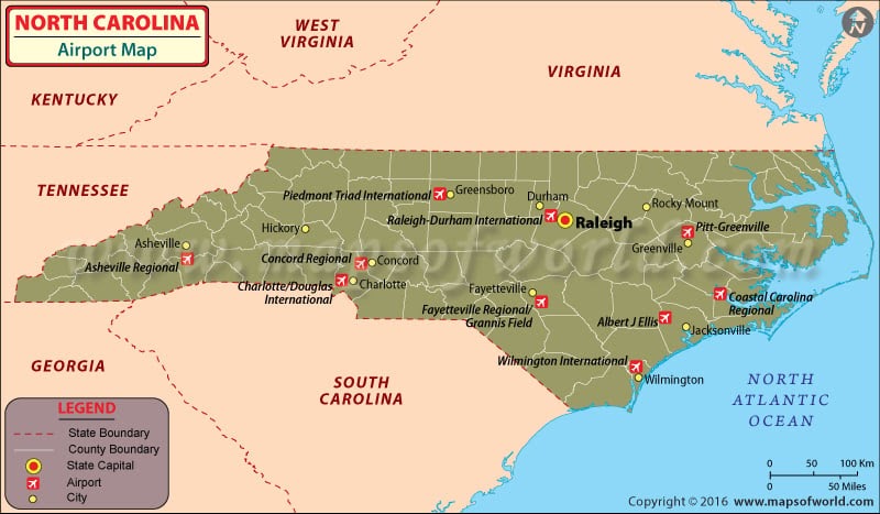 Airports In North Carolina Map | Draw A Topographic Map