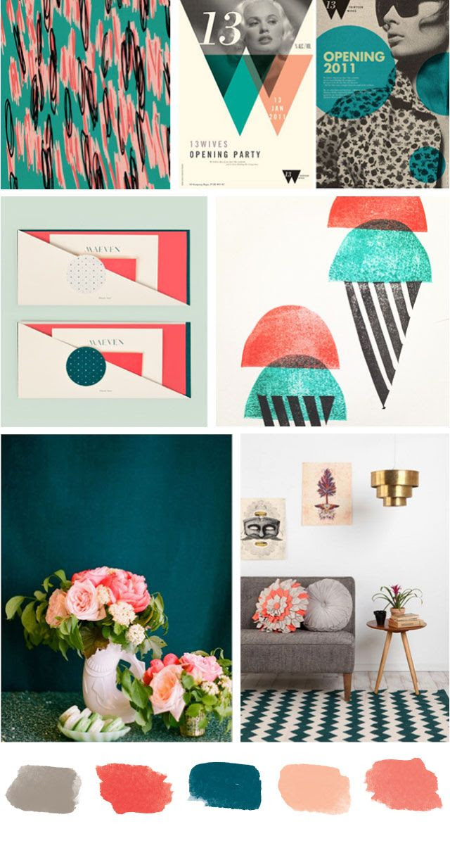 Plate & Paper Party Palette Teal and Peach