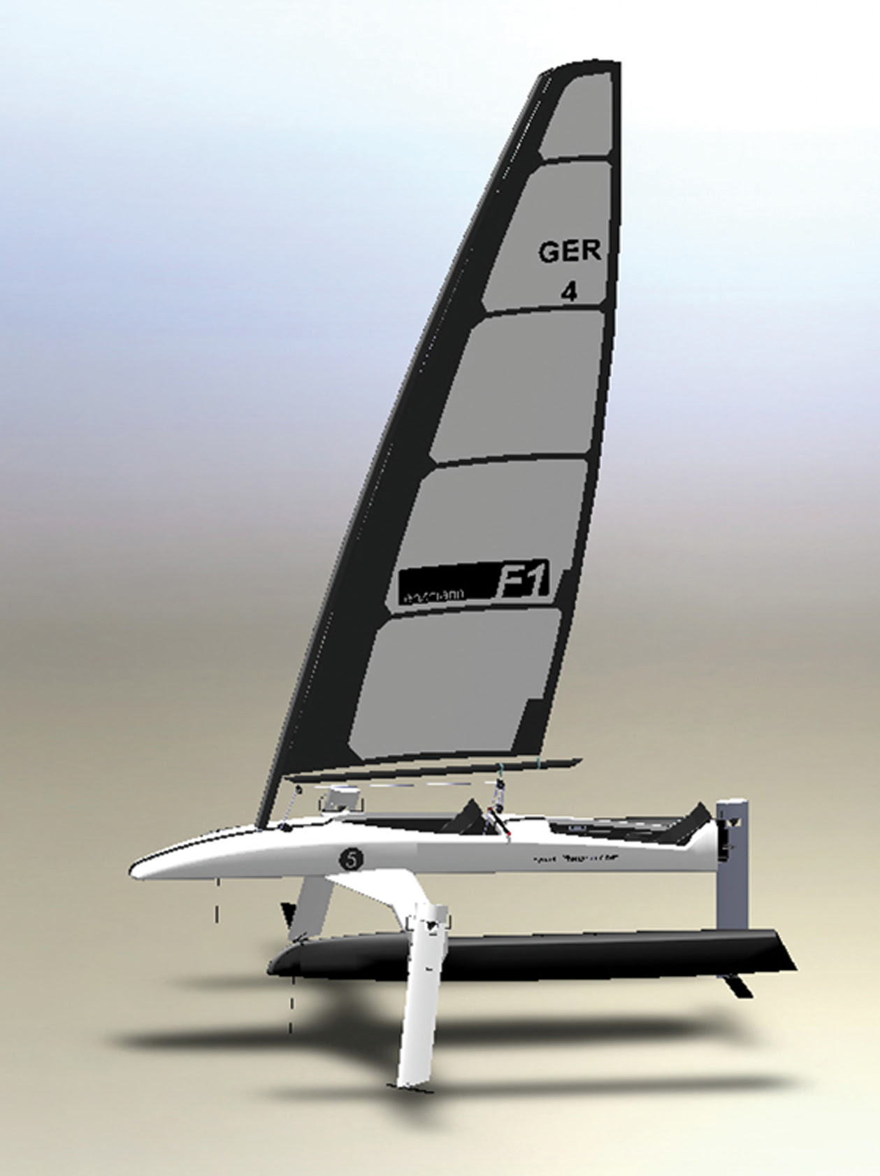 model hydrofoil sailboat