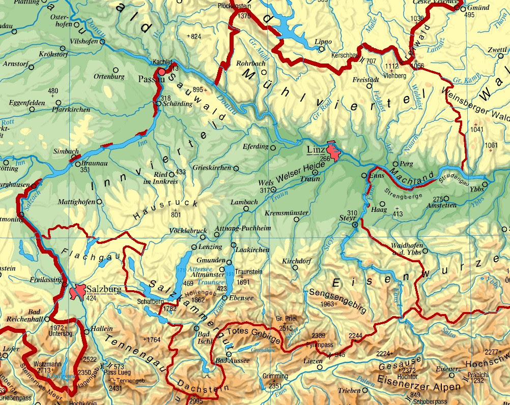 Salzburg Karte Seen - Salzburger Seenland