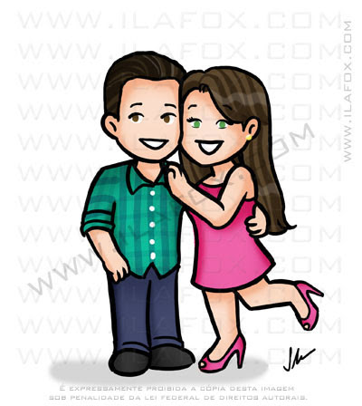 Caricatura fofinha, caricatura simples, caricatura pequena, by ila fox