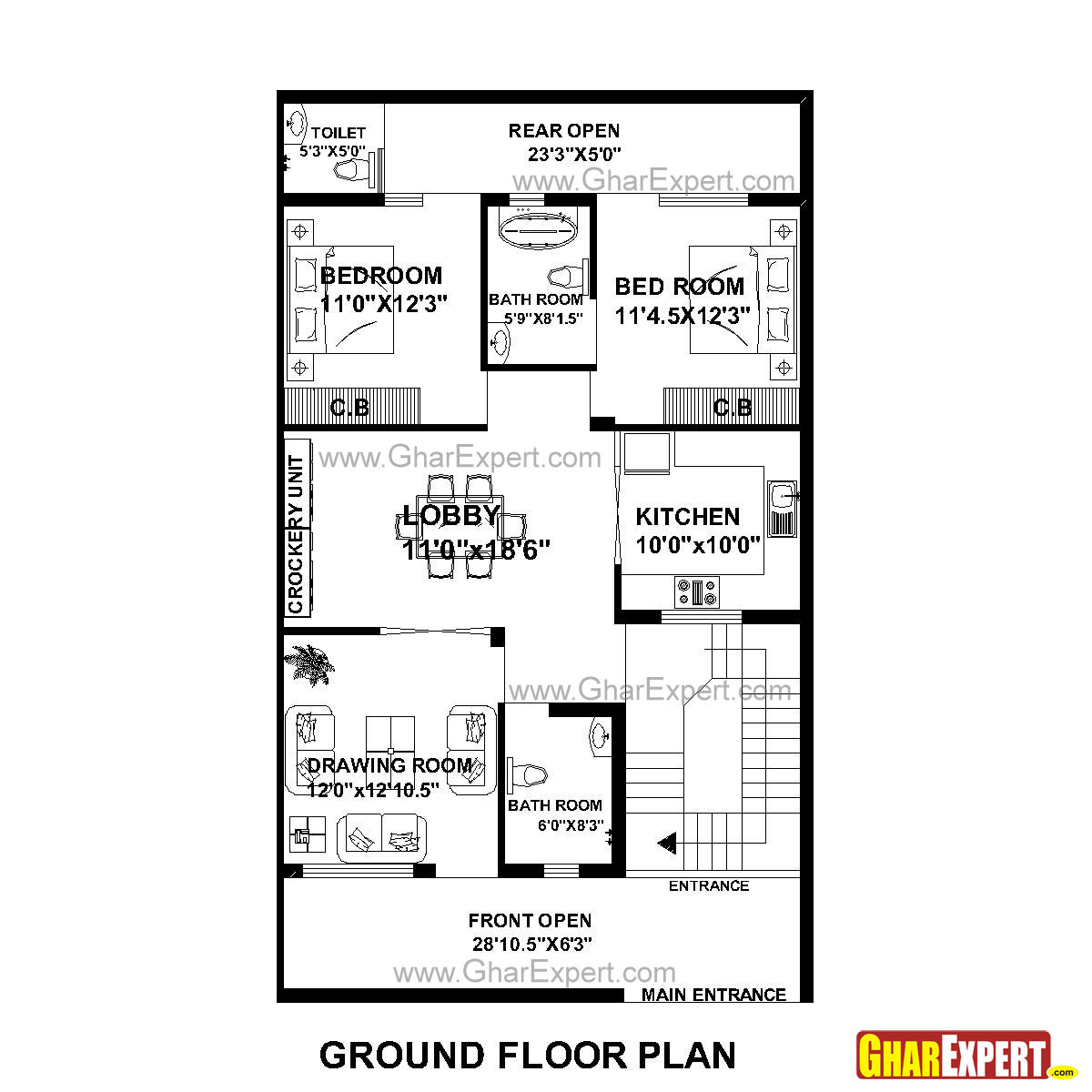 Architecture Design For 100 Sq Yard House Design For Home