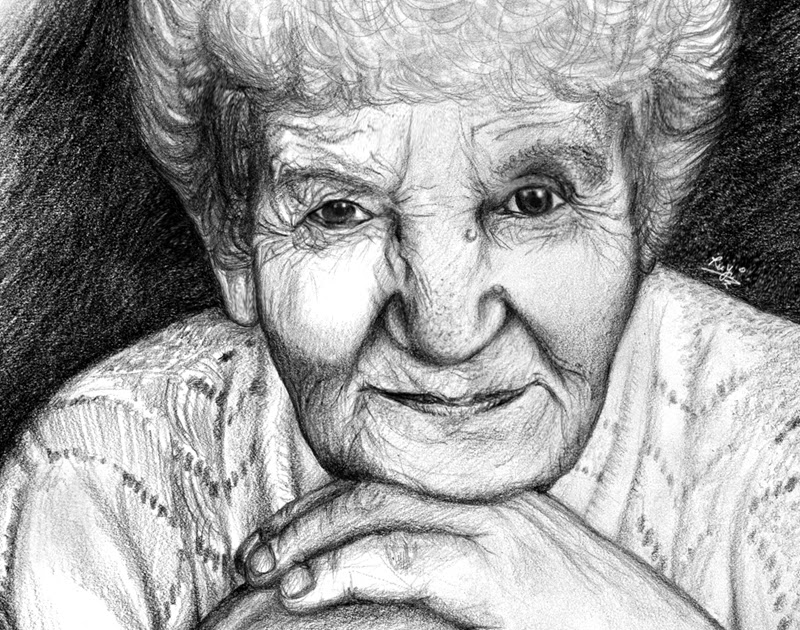 Old Woman Face Drawing - Mambu Png