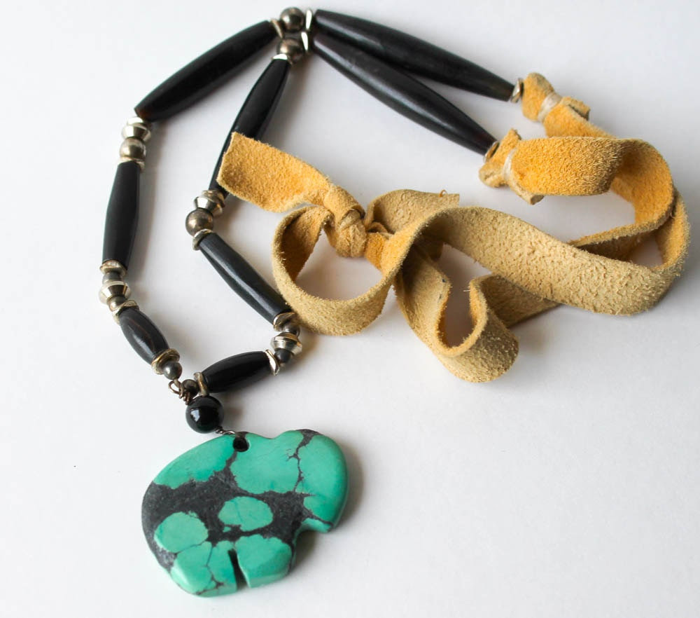 Bison Turquoise Necklace at the ThePickingPair on Etsy Bison Turquoise Necklace