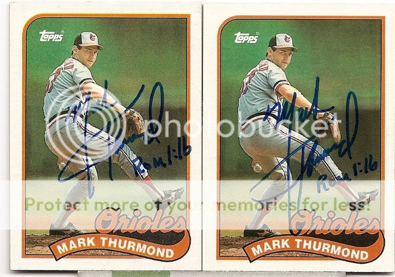 Mark Thurmond 1989 Topps TTM Autograph