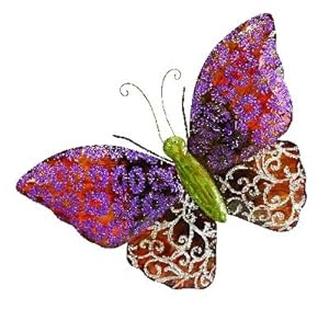 Amazon.com - Beautiful Metal Butterfly Wall Art Plaq 23"w, 17"h