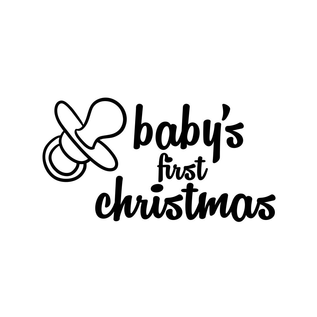 123 Baby's First Christmas Svg Free SVG PNG EPS DXF File