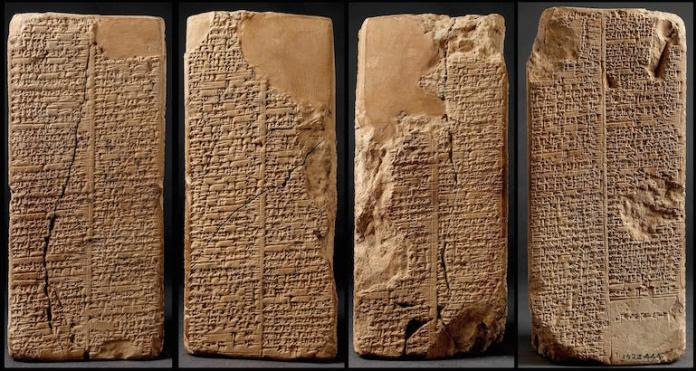 Le prisme de Weld-Blundell, la version la plus complète de la liste royale sumérienne. (Ashmolean Museum)