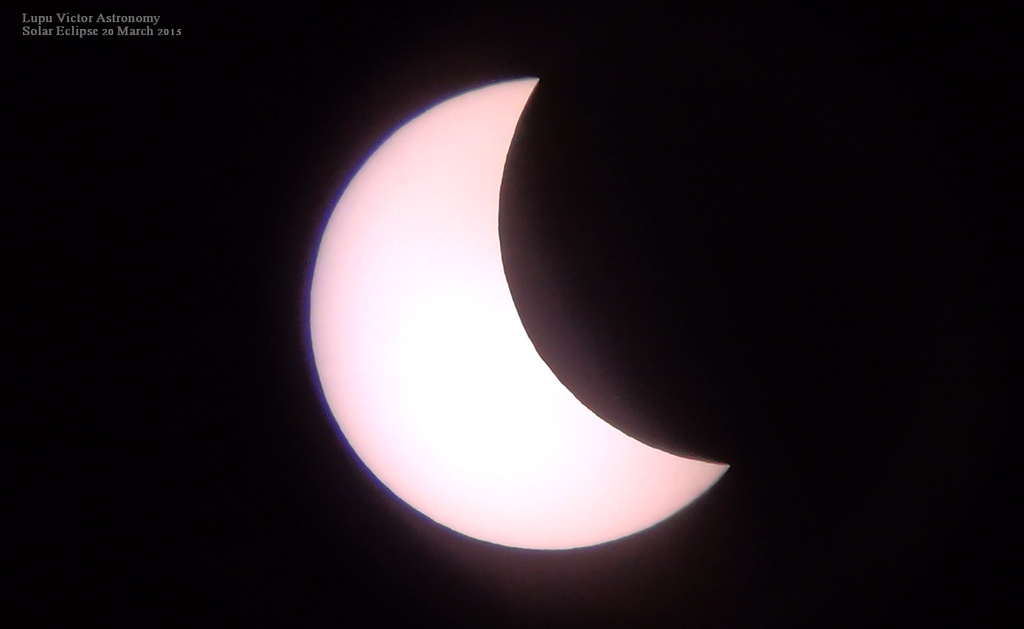 Eclipsa de Soare 20 Martie 2015 prin Telescop.