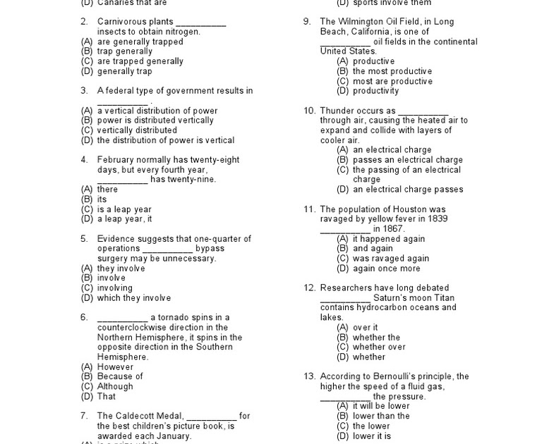Kunci Jawaban Section 2 Structure And Written Expression - Soal Perhitungan