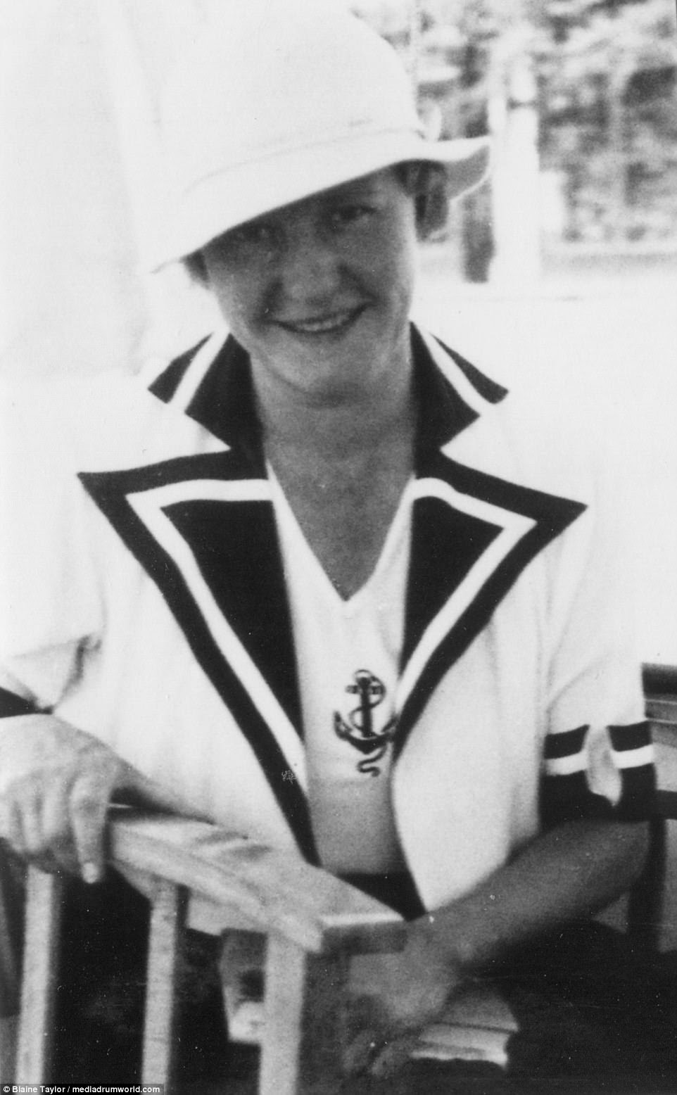 The smile that warmed a war criminal's heart: Mrs Emmy Sonnemann Goering (1893-1973) attired in natty sailor suit and cap. Note the anchor on her blouse at center, taken on 17 June 1936, when she was aged thirty-nine. By all accounts, Emmy was a simple, unaffected woman whom most people liked, even if they found her a bit naïve regarding the harsh world of Nazi politics. Years later, Hitler remembered fondly that she 'was the first woman to congratulate' him upon his appointment as Reich Chancellor by President von Hindenburg on 30 January 1933, the same day that her husband took office. Ever the opportunist, Hermann put her up to it: 'Go and take some flowers to Hitler early tomorrow morning. He will certainly be pleased!' He was. As a stage actress, Emmy well knew what she was doing