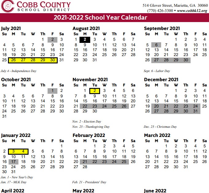 K12 Calendar 2021 2022 Calendar 2021