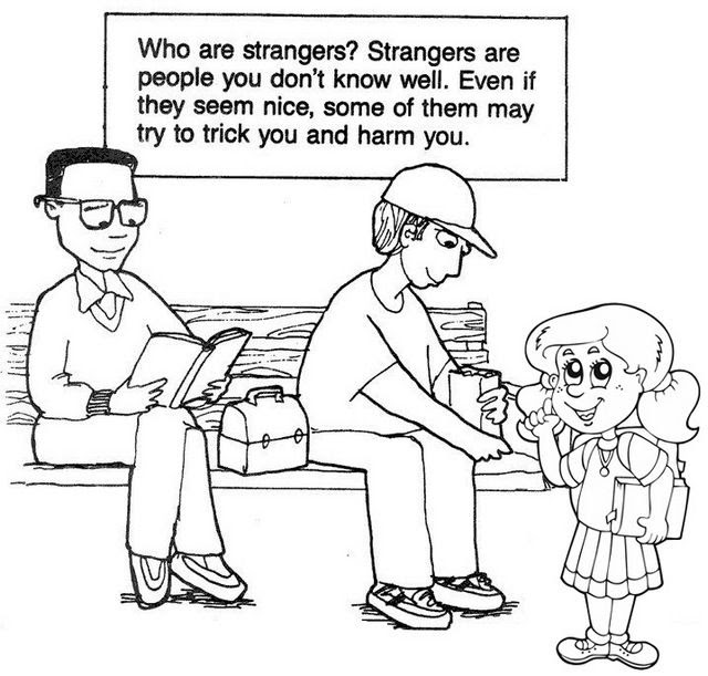 Simple Beware Coloring Pages with simple drawing