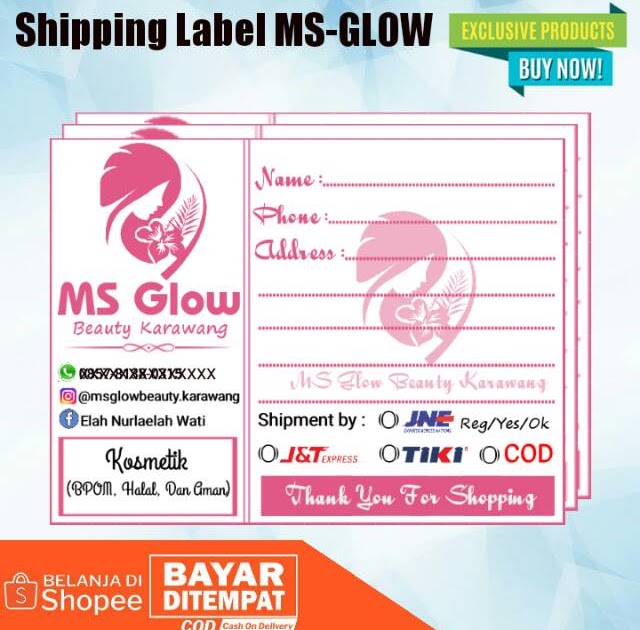 Nota Dan Stiker Pengiriman Stiker Label Stiker