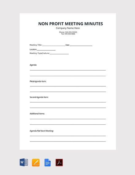 Printable Church Business Meeting Minutes Template Classles Democracy