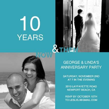 10th Anniversary Invitation Wording 10th Anniversary Invitation Wording