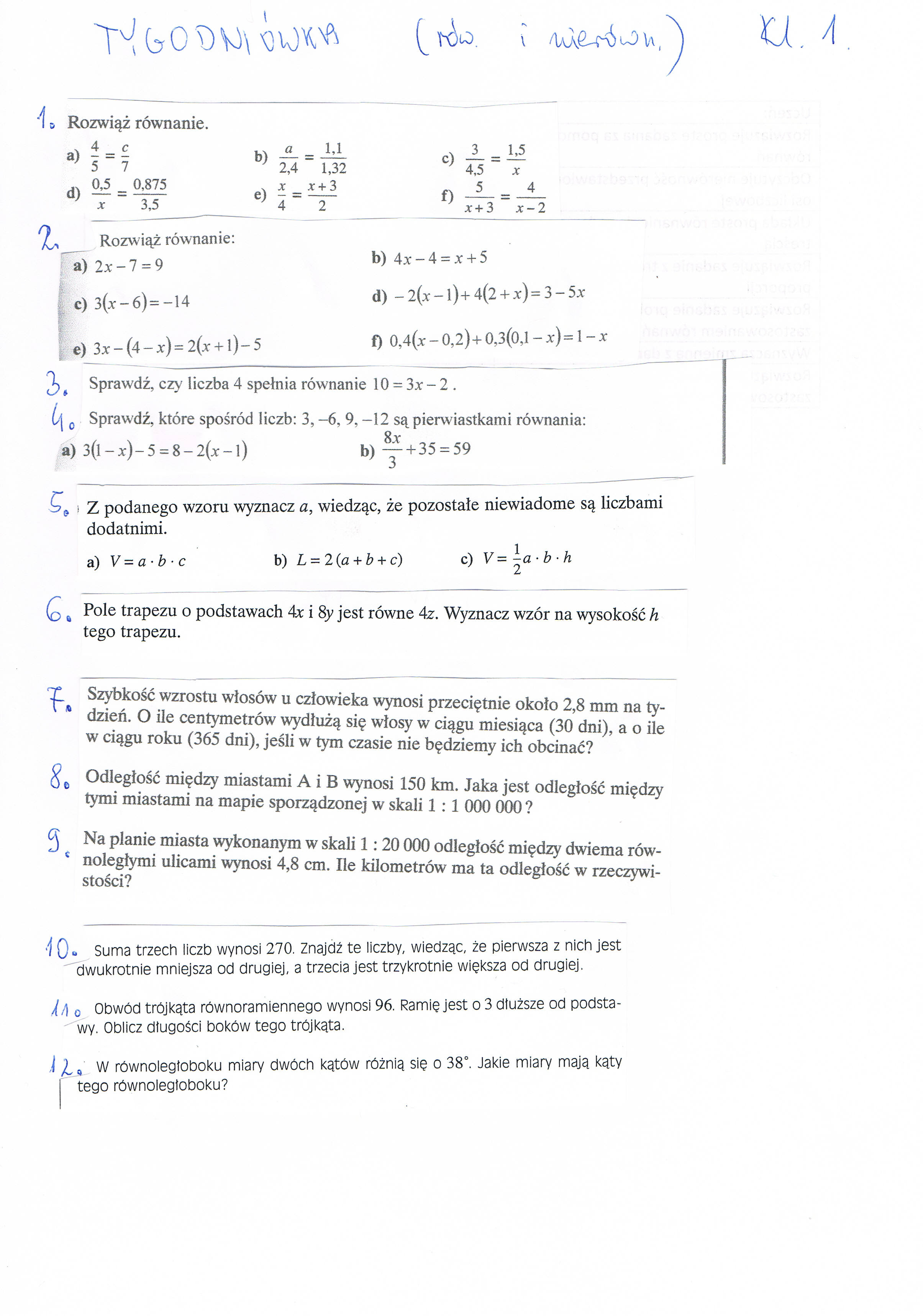 Test Klasa 7 Wyrazenia Algebraiczne Test Z Matematyki Klasa 7 Wyrażenia Algebraiczne - Mądry