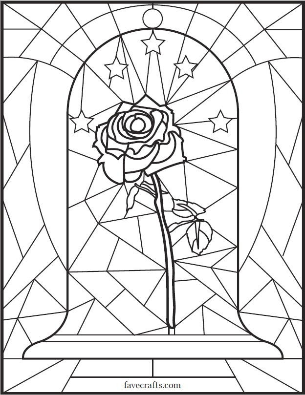 afiefrocket beauty and the beast rose coloring pages