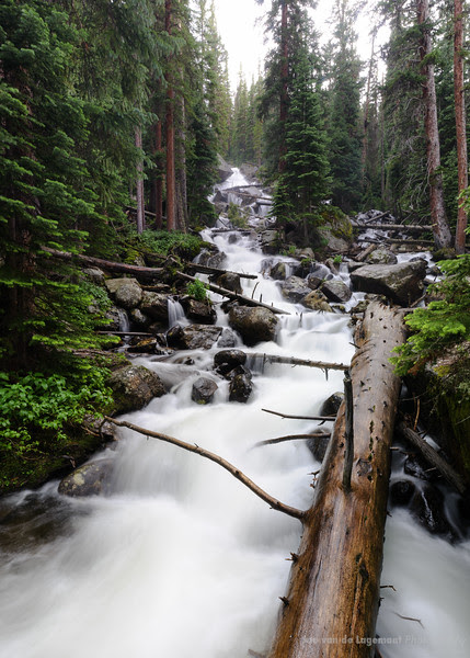 Calypso Cascades from bridge Calypso Cascades from bridge