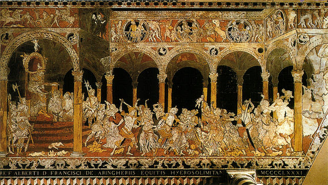 "Strage degli Innocenti" by Matteo di Giovanni. Marble inlay in Siena's Cathedral. 