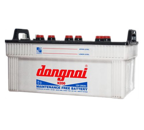 Bình ắc quy khởi động (châm nước) dongnai N200, 12V-200Ah - TRUNG TÂM PHÂN PHỐI ẮC QUY CHÍNH HÃNG