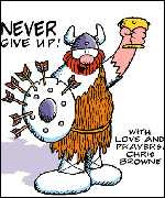 Hagar Dunord le Viking nous dit de ne jamais abandonner nos combats, y compris pour vivre