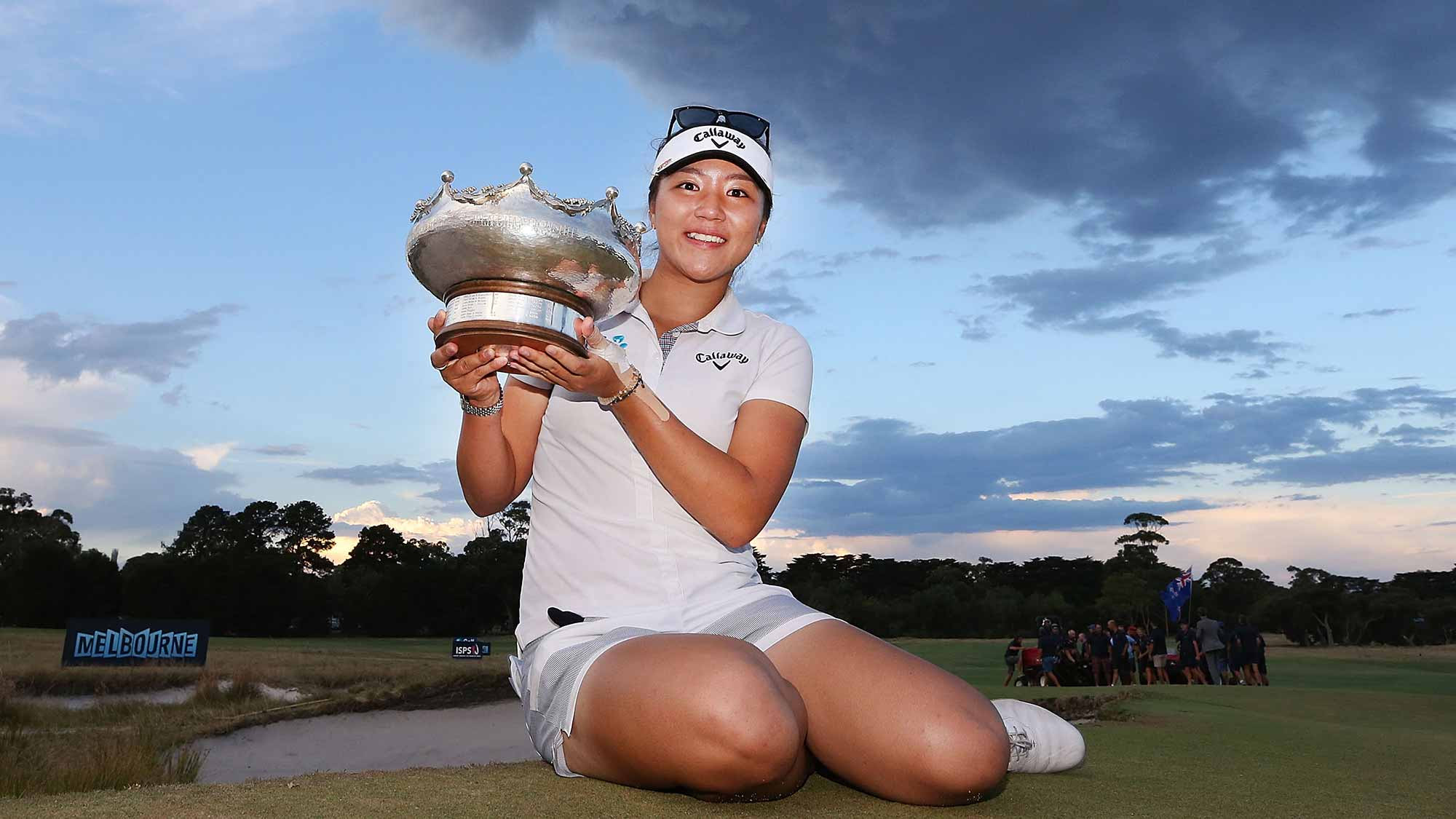 Lydia Ko with trophy