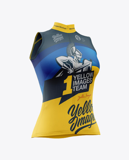 Download Womens Cycling Wind Vest Jersey Mockup PSD File 78.81 MB