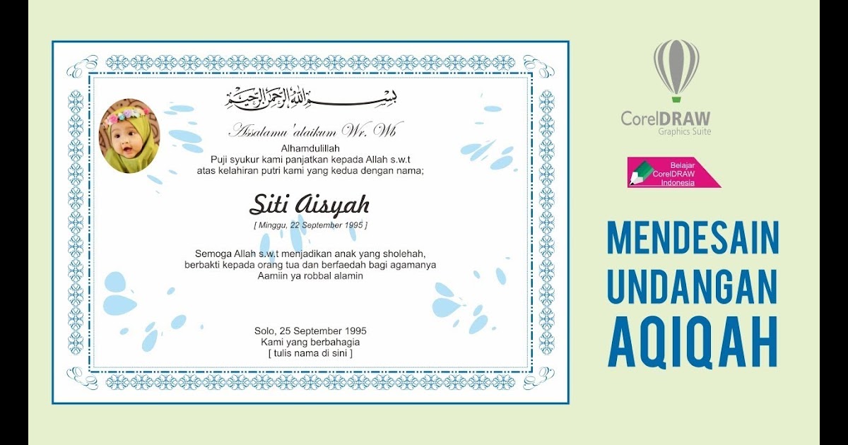 Contoh Surat Undangan Aqiqah Sederhana