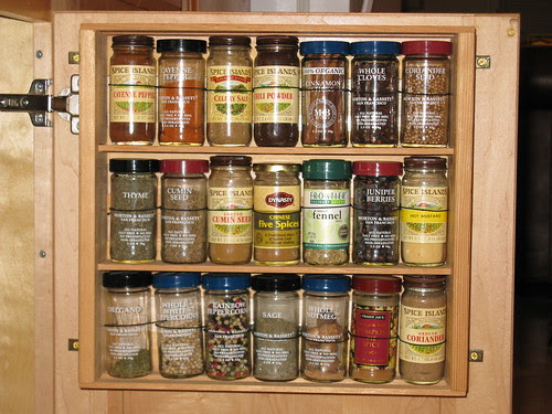 spice rack project - completed - closeup