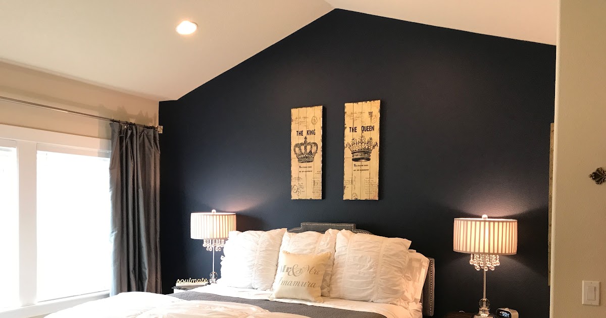 Navy Accent Wall Bedroom Decor