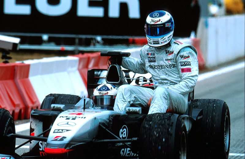GP da Espanha de 2001: o finlandês Mika Hakkinen e o escocês David Coulthard