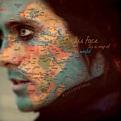 on his face is a map of the world Face Is A Map Of The World Afp Cv on his face is a map of the world