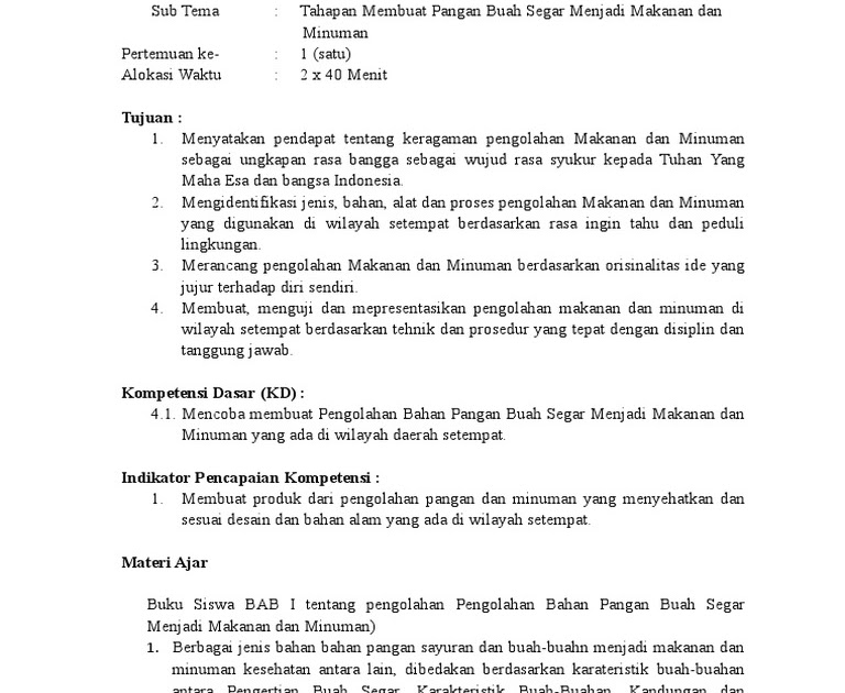 Rangkuman Pengolahan Bahan Pangan Sayuran Menjadi Makanan Dan Minuman Kesehatan Jurnal Siswa