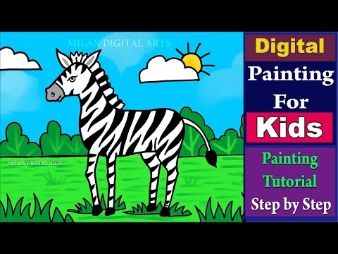 HOW TO DRAW A ZEBRA/Step by Step | Color Learning for Kids | Easy kids D&hellip;