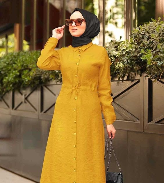 Gamis Kuning Lemon Cocok  Dengan  Jilbab Warna  Apa  Jual 