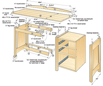 Wood Desk Plans Free Personal Woodworking Plans And Projects