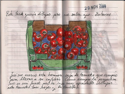 A box of tomatoes